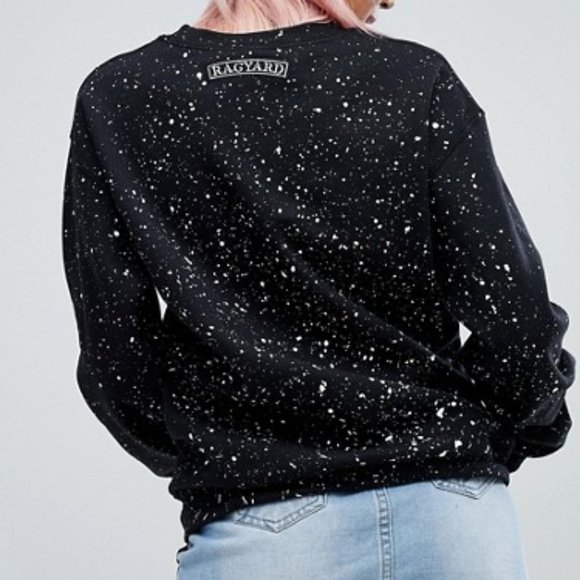 Hand Splattered Sweatshirt With Solar Print - Picture 2 of 6